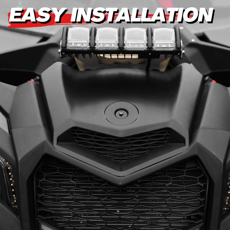 A & UTV PRO Maverick X3 Turbo Hood Scoop, Front Air Intake Kit for 2017-2024 2025 Can-Am Maverick X3 XDS XRS Max Turbo R Accessories, Replace OEM #705014313, 1PCS - Image 5